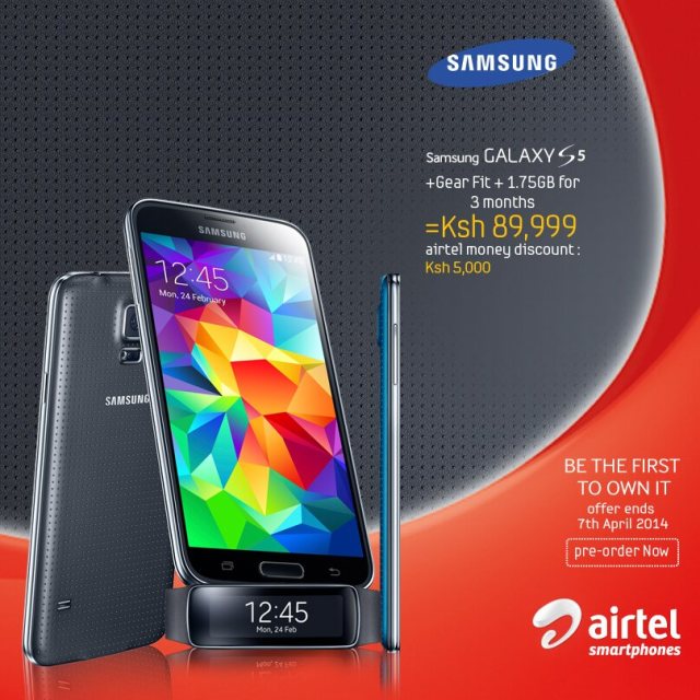 Safaricom and Airtel Kenya Accepting Pre-Order for the Samsung Galaxy S5