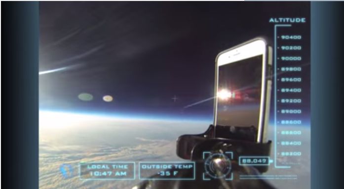 [image] Ultimate Drop Test iPhone 6 Dropped 101,000 Feet from Space