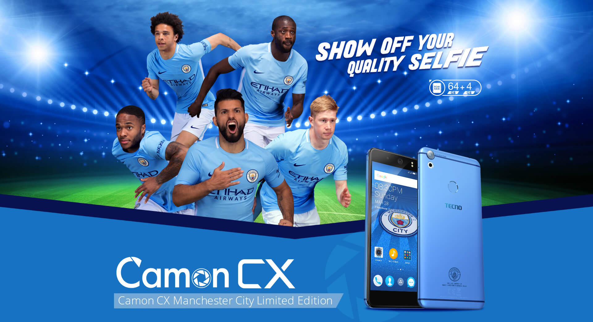 Tecno Camon CX Manchester City Edition